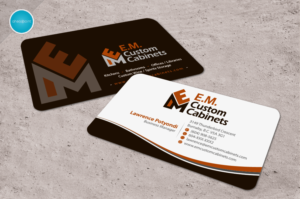 Business Card Design by aheadpoint for E.M. Custom Cabinets Ltd. | Design: #14326718