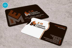 Business Card Design by aheadpoint for E.M. Custom Cabinets Ltd. | Design: #14326741