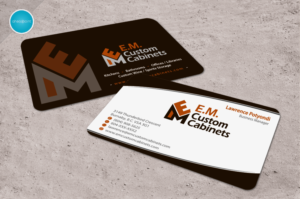 Business Card Design by aheadpoint for E.M. Custom Cabinets Ltd. | Design: #14326748