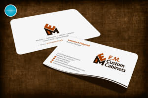 Business Card Design by aheadpoint for E.M. Custom Cabinets Ltd. | Design: #14326750
