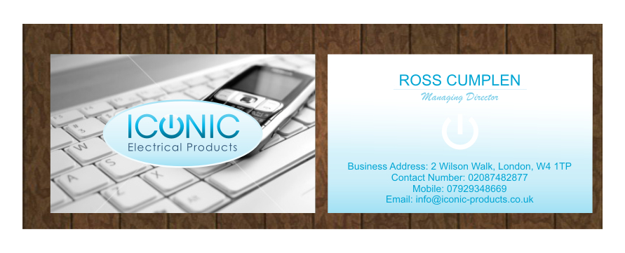 Business Card Design by zadaku for Iconic Electrical Products LTD | Design #34625