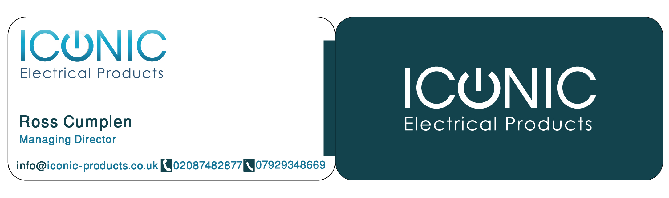 Business Card Design by abod bmd for Iconic Electrical Products LTD | Design #34623