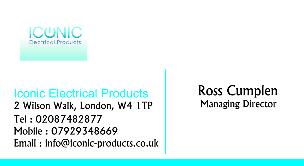 Business Card Design by Jayesh Agrawal for Iconic Electrical Products LTD | Design #34588