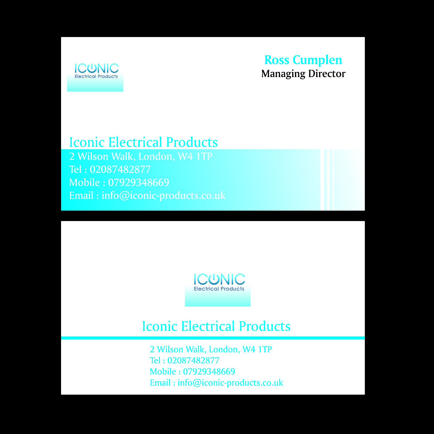 Diseño de Tarjeta de Presentación por Jayesh Agrawal para Iconic Electrical Products LTD | Diseño #34759