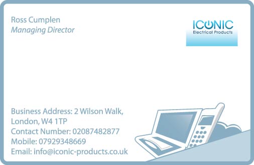 Visitenkarten-Design von Inder Jeet für Iconic Electrical Products LTD | Design #37626