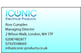 Business Card Design by John Warren Computer Solutions for Iconic Electrical Products LTD | Design #37505