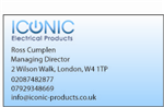 Business Card Design by John Warren Computer Solutions for Iconic Electrical Products LTD | Design: #37505