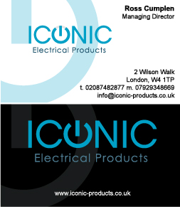 Business Card Design by Nido Design for Iconic Electrical Products LTD | Design #34490
