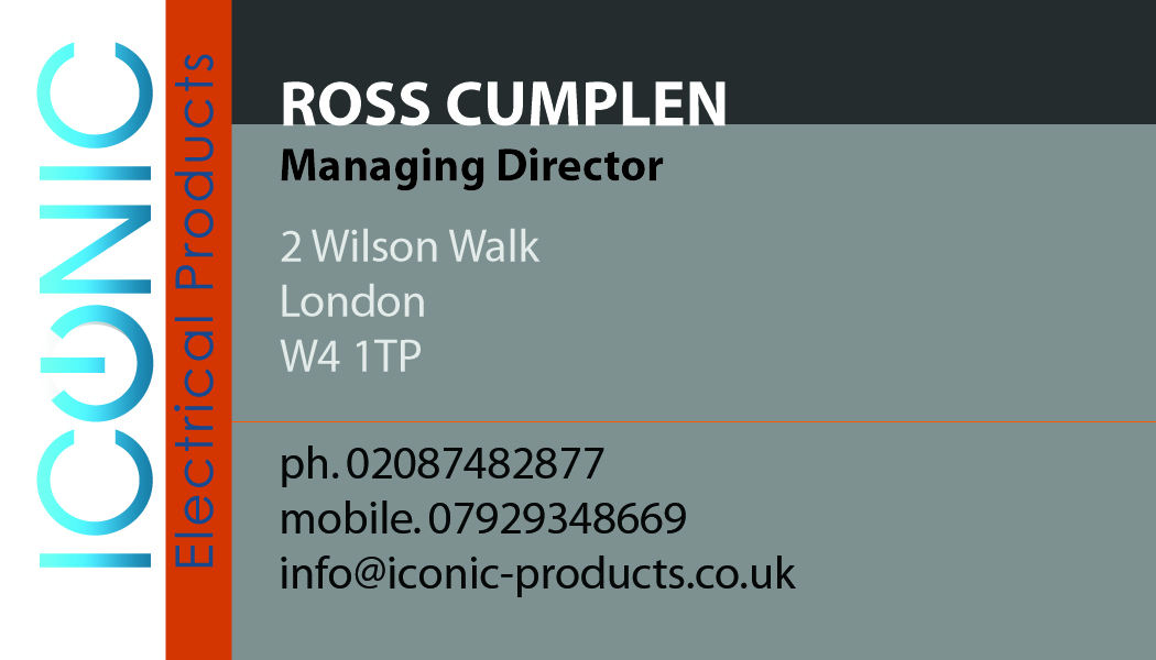 Business Card Design by Jen Paolilli for Iconic Electrical Products LTD | Design #35803