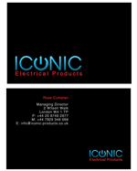 Business Card Design by Gekko Web Design for Iconic Electrical Products LTD | Design: #34517