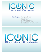 Business Card Design by Gekko Web Design for Iconic Electrical Products LTD | Design: #34717
