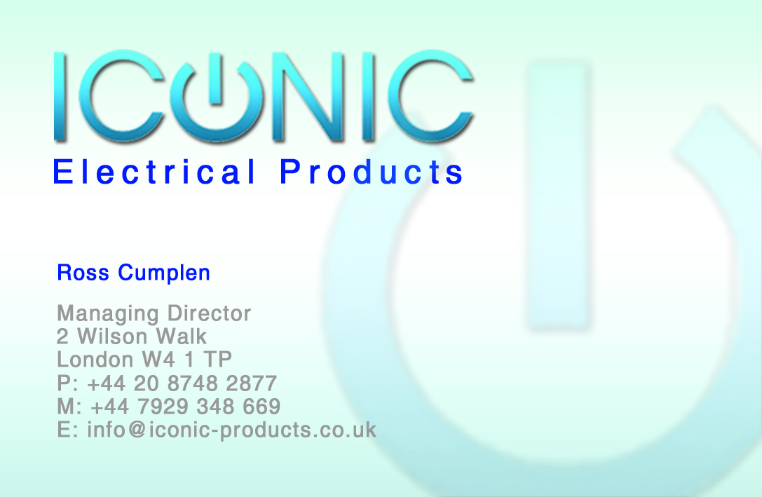 Visitenkarten-Design von Gekko Web Design für Iconic Electrical Products LTD | Design #36879