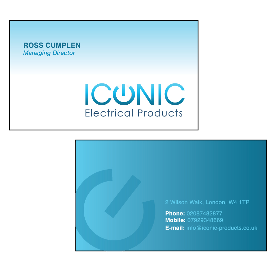 Diseño de Tarjeta de Presentación por Lilly Brennan para Iconic Electrical Products LTD | Diseño #34696