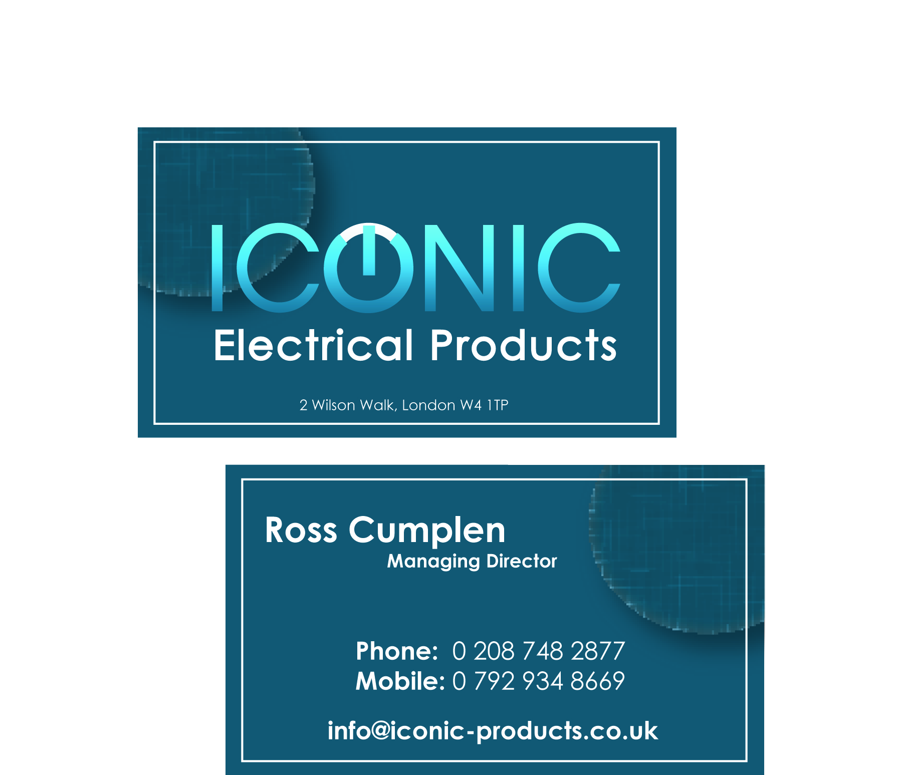 Business Card Design by Stellar Designs for Iconic Electrical Products LTD | Design #34640