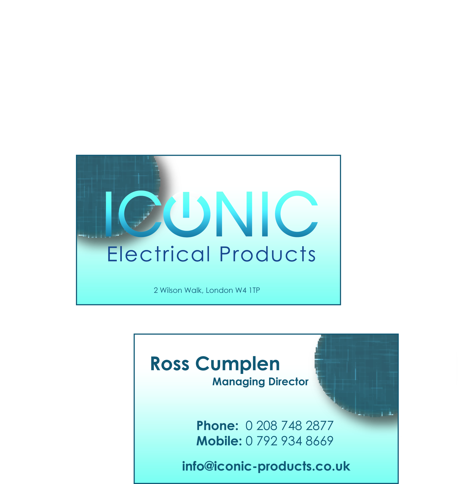 Business Card Design by Stellar Designs for Iconic Electrical Products LTD | Design #34644