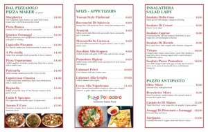Menu Design by Sergio Coelho for Pazzo Pomodoro | Design: #14362557