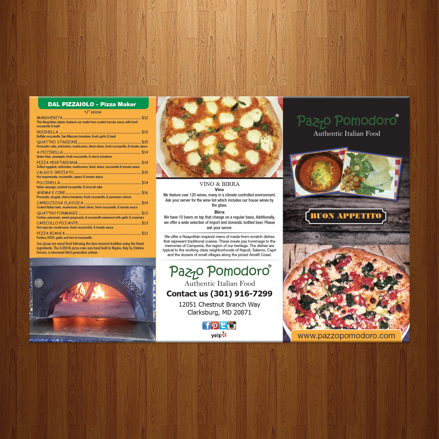 Menu Design by theblueart for Pazzo Pomodoro | Design #15025069