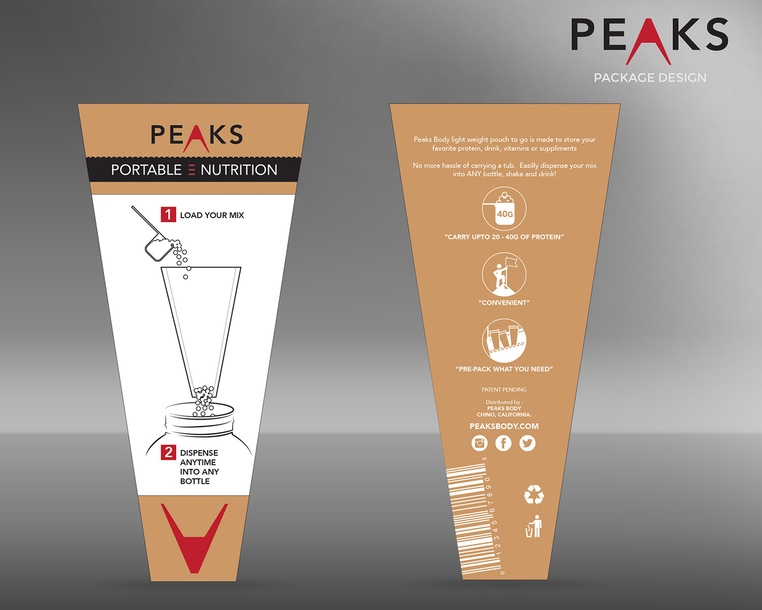 Packaging Design by MicroZ for Peaks Body | Design #14416299