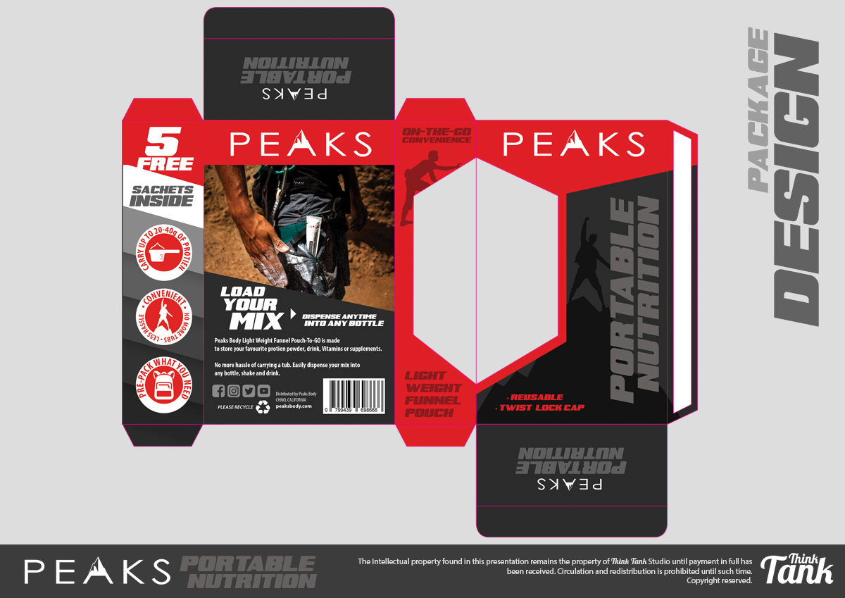 Packaging Design by The Think Tank for Peaks Body | Design #14460789