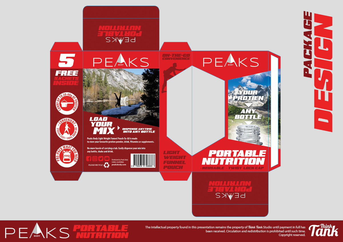 Packaging Design by The Think Tank for Peaks Body | Design #14509873