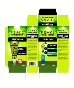 Peaks Portable Nutrition Funnel Pouch & Cap Pouch | Verpackungs-Design von Javelin Studio