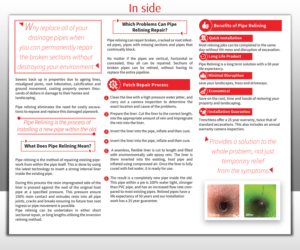 PIPE RELINING COMPANY NEEDS A NEW INFORMATIVE FLYER CREATED | Design de Flyer par CG PRITAM