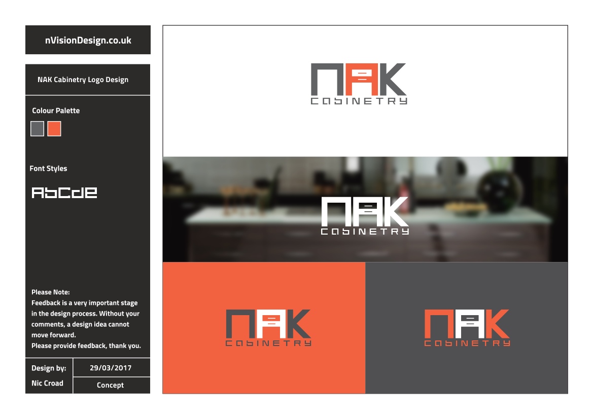 Design de Logo par nvisiondesign.co.uk pour NAK Cabinetry | Design #14252280