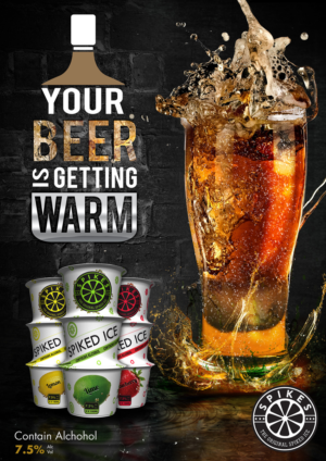 Poster / Flyer / Advertisement for Spikes Beer Ice (Unique Product!) | Advertisement Design by SAI DESIGNS