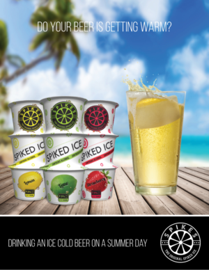 Poster / Flyer / Advertisement for Spikes Beer Ice (Unique Product!) | Advertisement Design by JCR