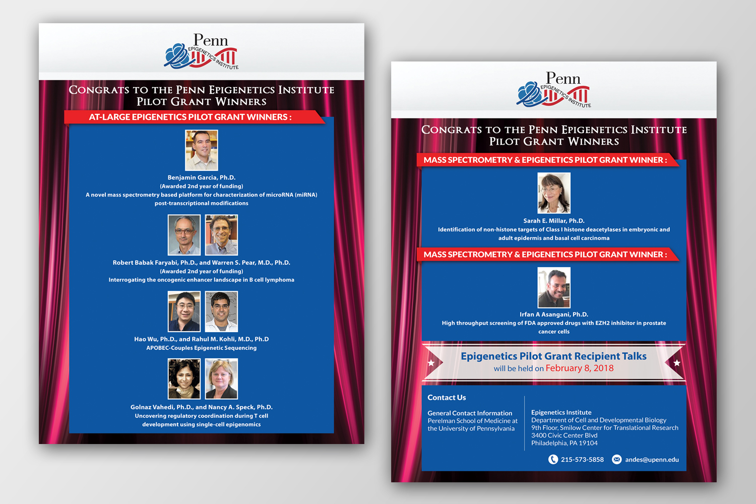 Flyer-Design von - SWING - für University of Pennsylvania | Design #14258349