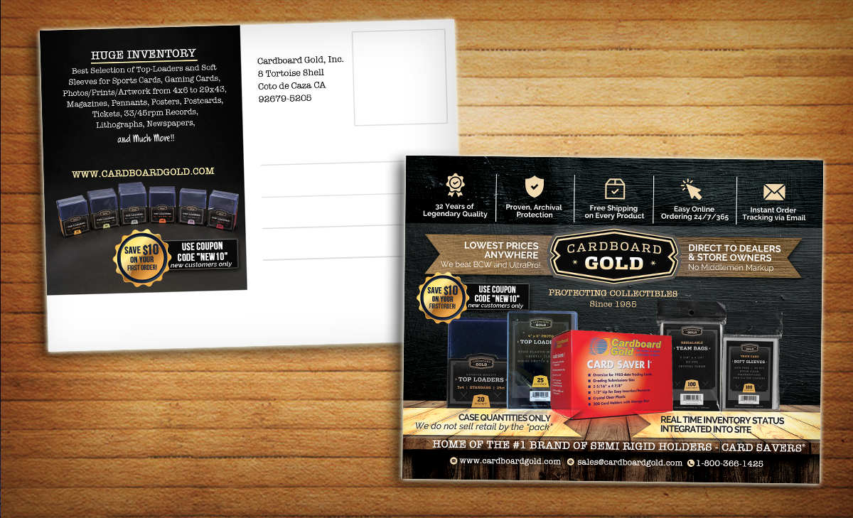Postkarten-Design von alessandroevge für Cardboard+Gold%2C+Inc. | Design #14258140