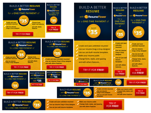 Online Resume Builder needs Multiple Banner Ads | Diseño De Banner Publicitario por  Artman