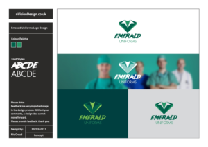 Logo Design by [n]visionDesign for Emerald uniforms | Design #14264923