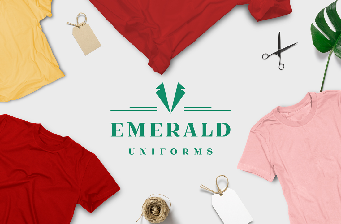 Logo Design by GLDesigns for Emerald uniforms | Design #14271728