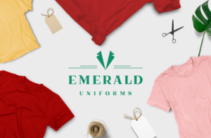 Logo Design by GLDesigns for Emerald uniforms | Design #14271728