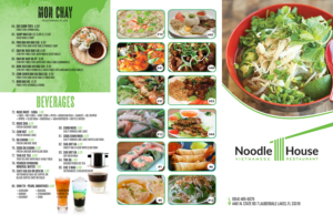 noodle house vietnamese restaurant in need of a new menu