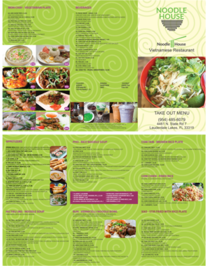 Menu Design by Shakir Khan