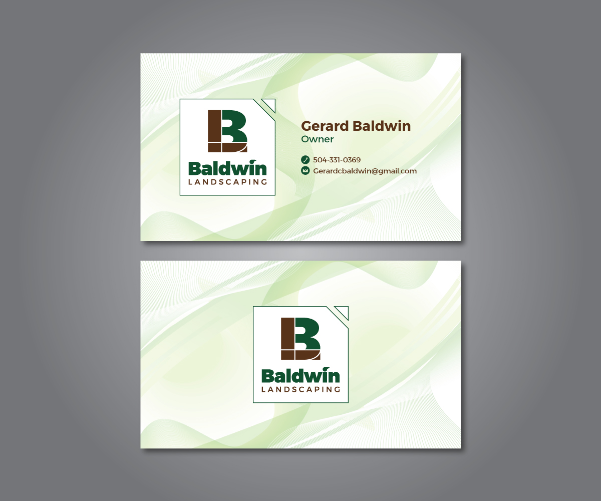 Design de Carte de Visite par M.Pirs pour Baldwin Landscaping | Design #15644953