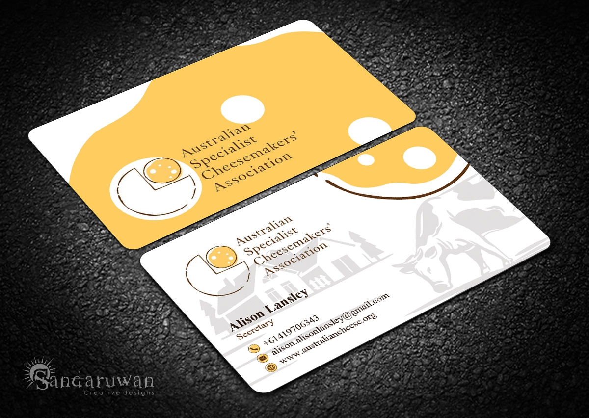 Visitenkarten-Design von Sandaruwan für Australian Specialist Cheesemakers' Association | Design #14256298