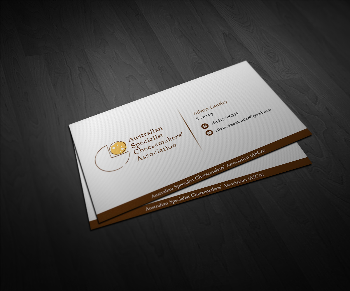 Business Card Design by Pointless Pixels India for Australian Specialist Cheesemakers' Association | Design #14271290