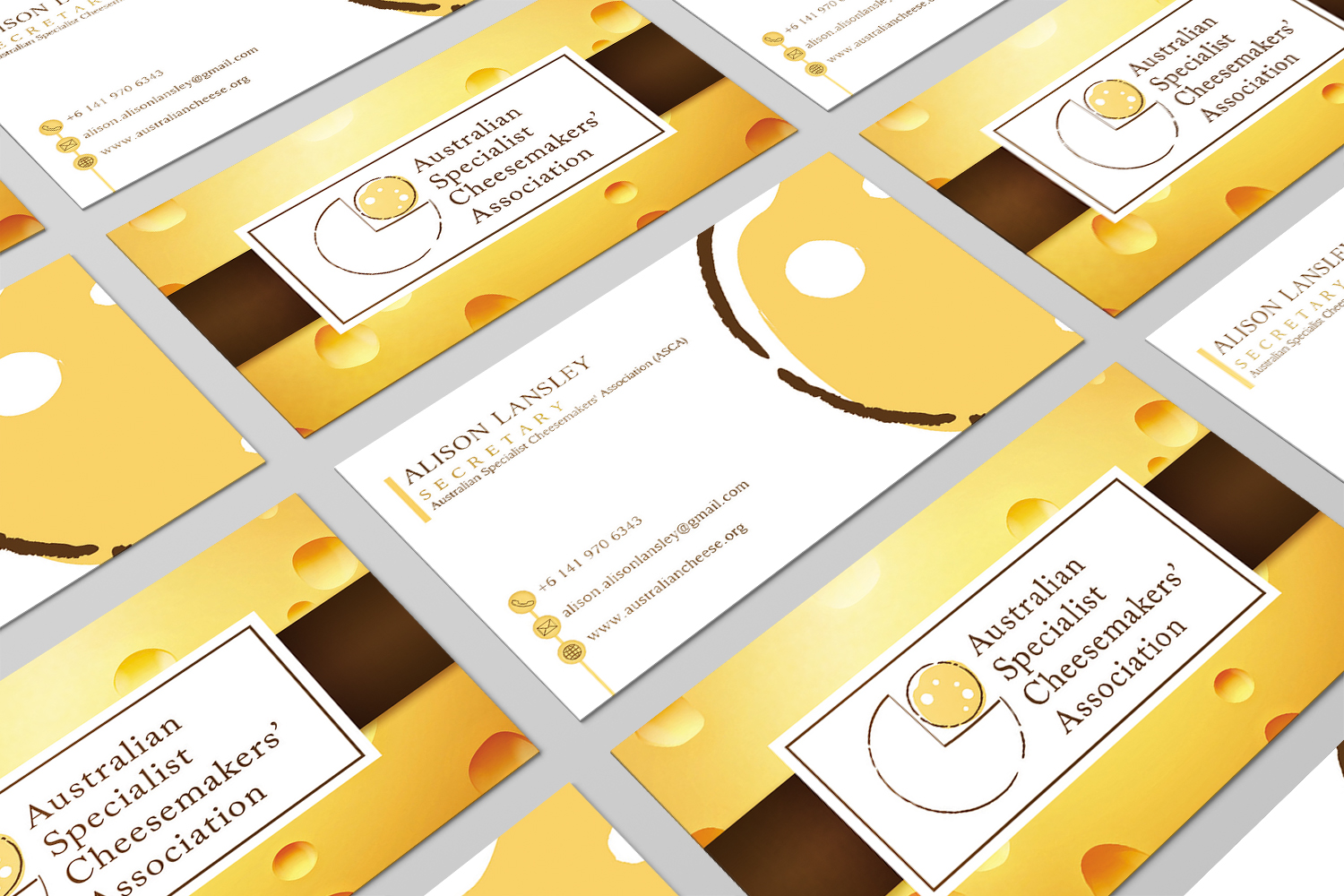 Business Card Design by Ana White for Australian Specialist Cheesemakers' Association | Design #14368230