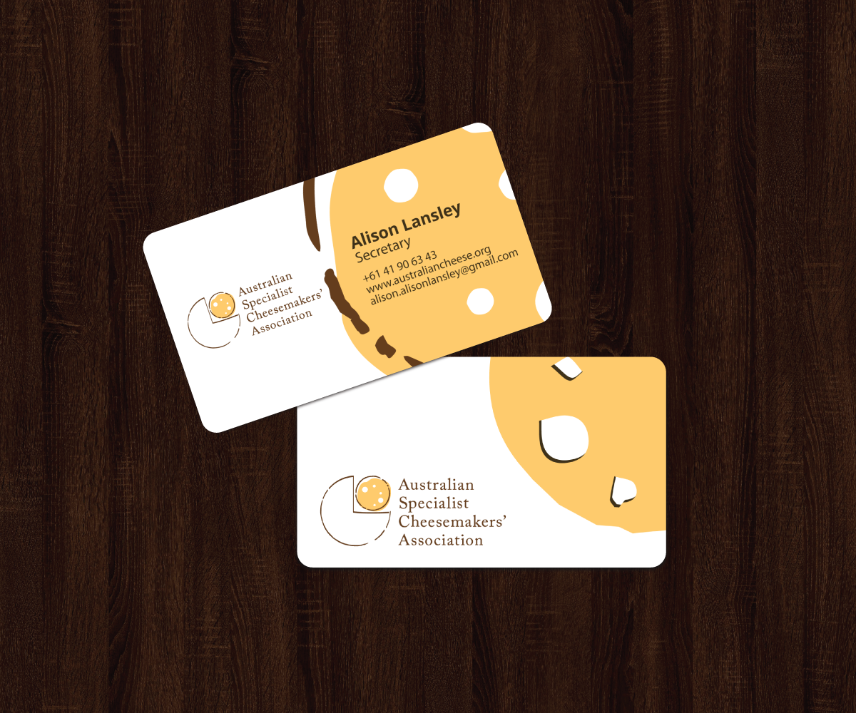Business Card Design by JK18 for Australian Specialist Cheesemakers' Association | Design #14262741