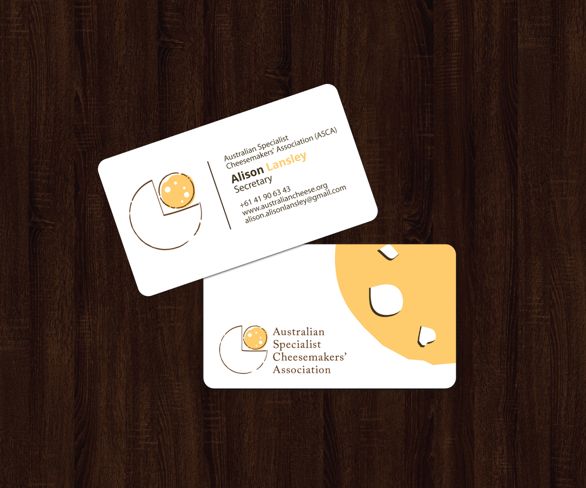 Business Card Design by JK18 for Australian Specialist Cheesemakers' Association | Design #14262747