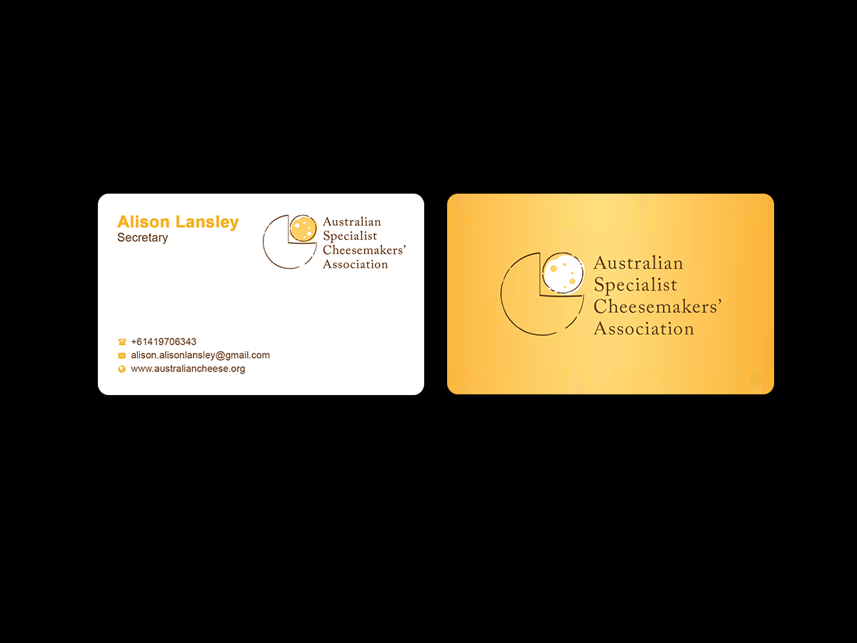 Business Card Design by Creations Box 2015 for Australian Specialist Cheesemakers' Association | Design #14278458