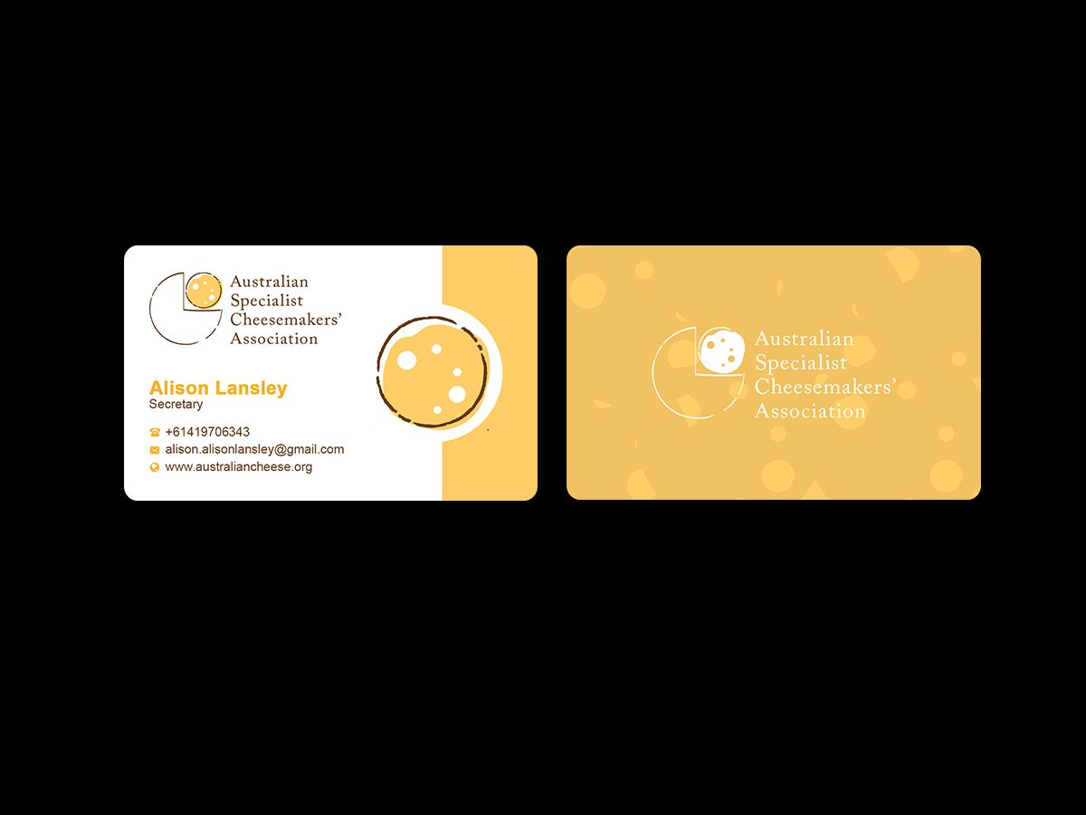 Business Card Design by Creations Box 2015 for Australian Specialist Cheesemakers' Association | Design #14278460