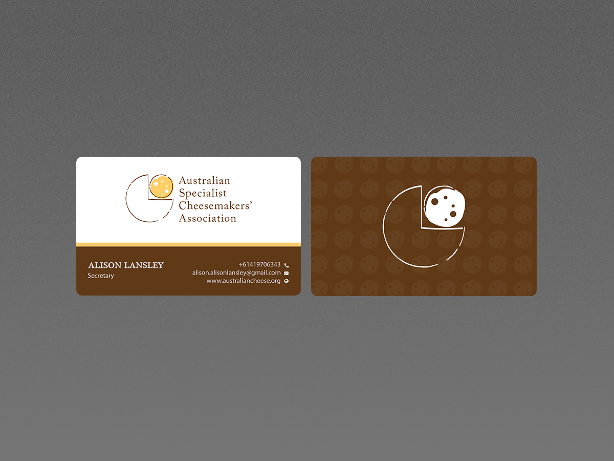 Design de Carte de Visite par Creations Box 2015 pour Australian Specialist Cheesemakers' Association | Design #14278488