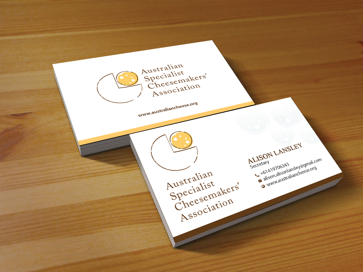 Business Card Design by Creations Box 2015 for Australian Specialist Cheesemakers' Association | Design #14278490
