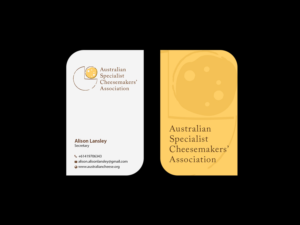Business Card Design by Creations Box 2015 for Australian Specialist Cheesemakers' Association | Design: #14281654