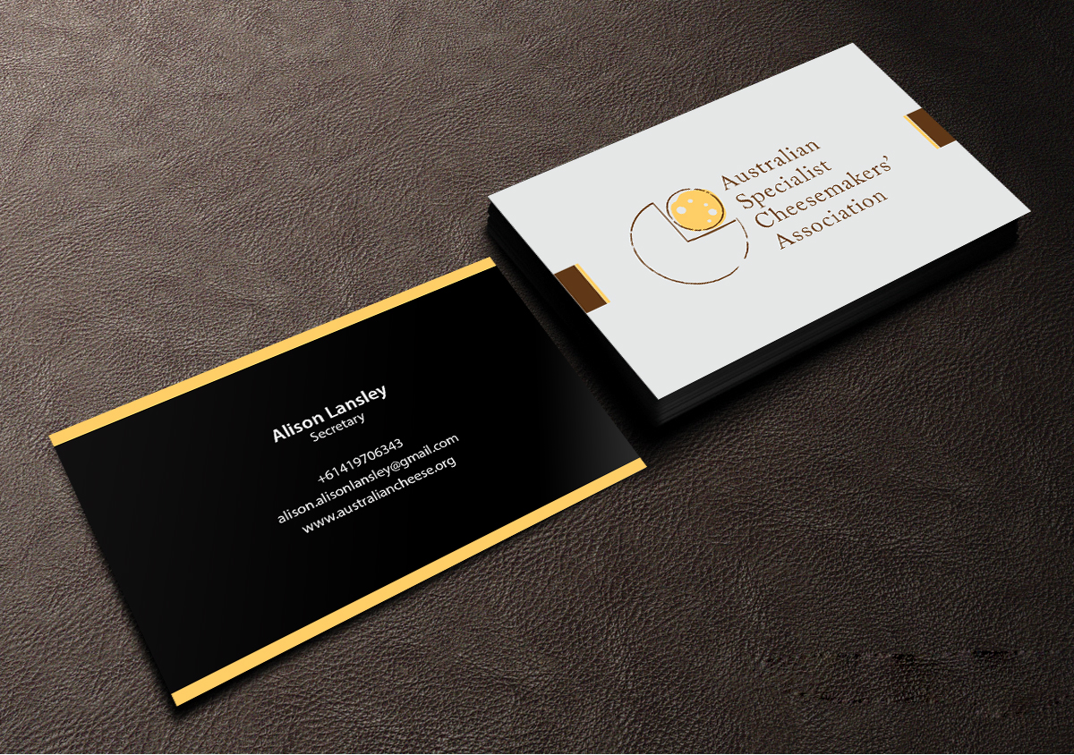 Design de Carte de Visite par Creations Box 2015 pour Australian Specialist Cheesemakers' Association | Design #14281665