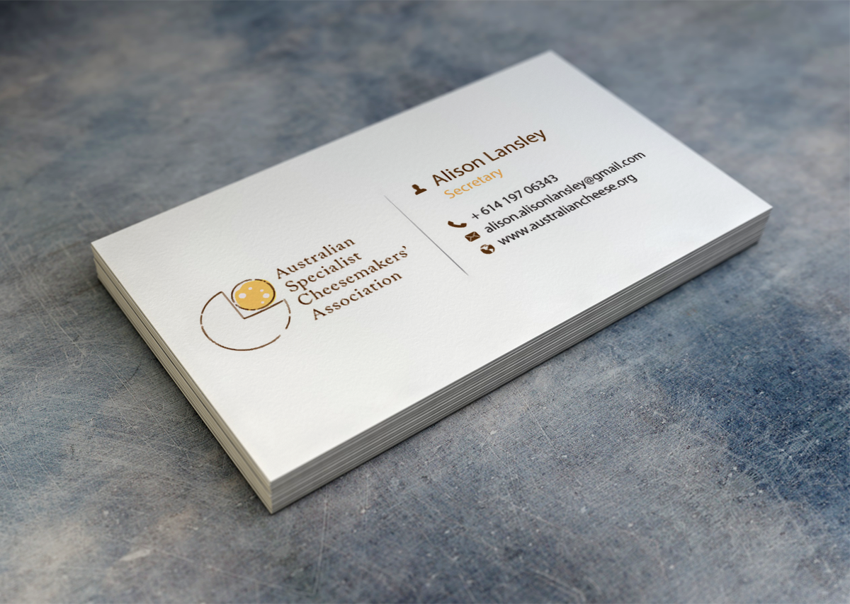 Business Card Design by phoenixx for Australian Specialist Cheesemakers' Association | Design #14334137